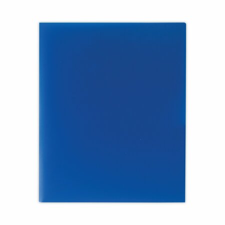 C-Line Products Two-Pocket Heavyweight Poly Portfolio Folder, 11 x 8.5, Blue, 25PK 33955